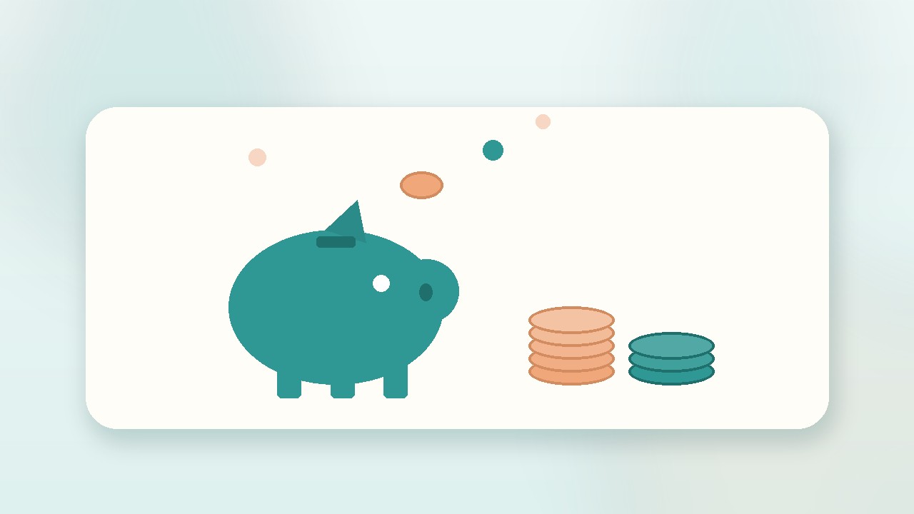火災保険料の相場の目安を表す貯金箱とコインのイラスト