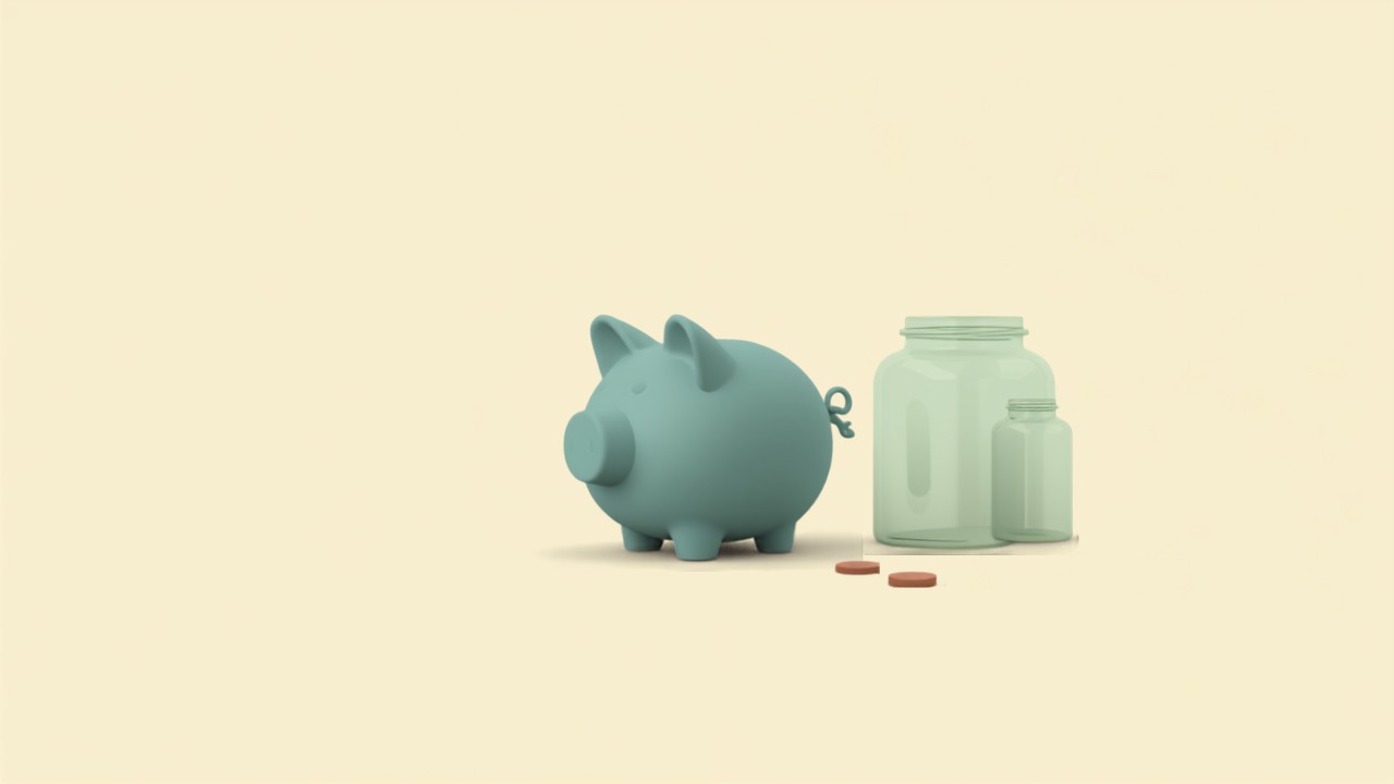 ボーナスに頼らず特別費の年間管理を仕組み化するイメージ|貯金箱と瓶