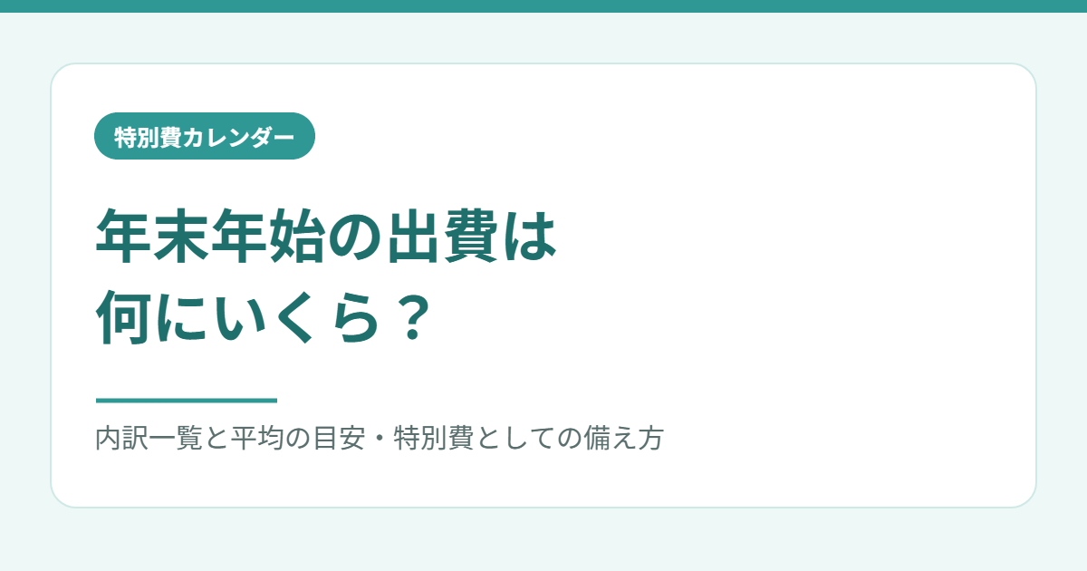 年末年始の出費の内訳と目安をまとめたアイキャッチ画像