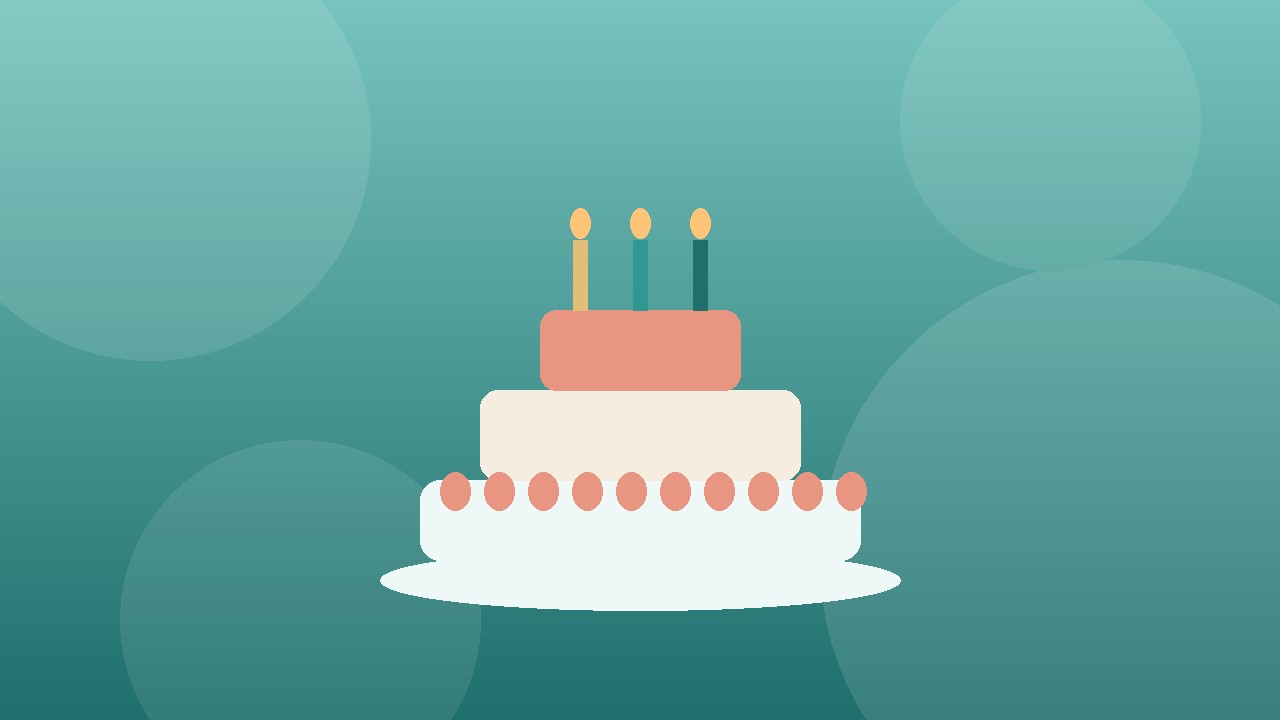 家族でお祝いする誕生日ケーキ
